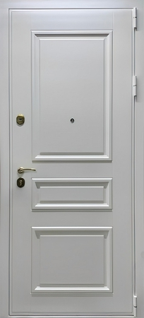 Утепленная дверь с отделкой МДФ, окрашенным по RAL