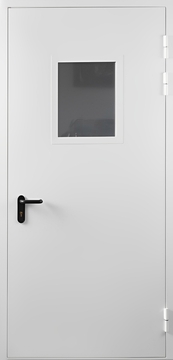 Однопольная противопожарная дверь EI60 со стеклопакетом