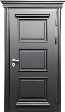Однопольная дверь с карнизом МДФ цвет графит