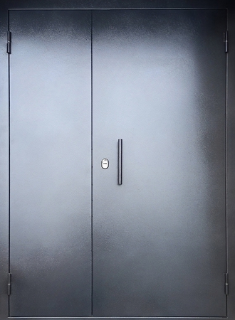 Полуторная дверь с офисной ручкой, полимерное покрытие