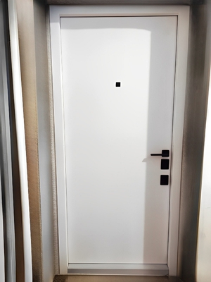 Металлическая дверь белого цвета
